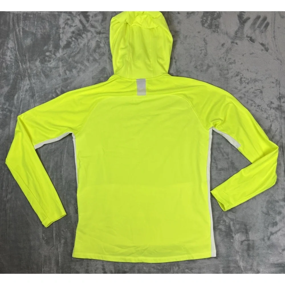 Nike Dri-Fit Running Hoodie Mens Medium Moch Neck Warm AJ9183 Yellow
